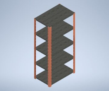 3D модель Стеллаж из листа 2мм 2500х1000х620