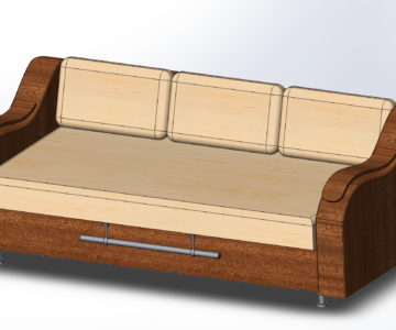 3D модель Диван 2240 х 1050 х 855