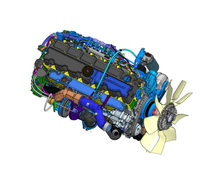 3D модель Дизельный двигатель ЯМЗ 5368-21