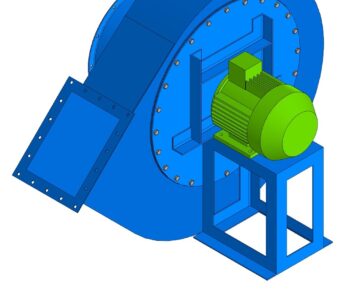 3D модель Дымосос ДН-6,3, исп.1, пр.45 град.