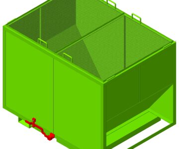 3D модель Контейнер для сбора опилок 1,9 м3  с откидным дном.