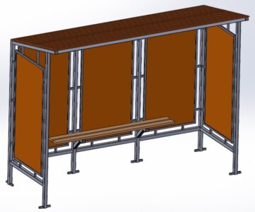 3D модель Остановка 2074х3960х4910
