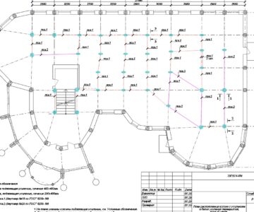 Чертеж Проект усиления ж/б конструкций здания