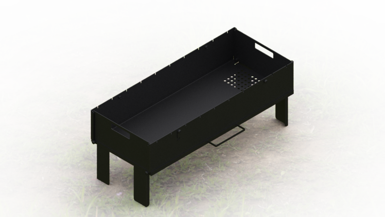 3D модель Мини мангал 520x215x200
