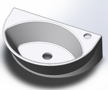 3D модель Раковина подвесная Melana 445 x 300 x 140