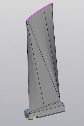 3D модель Лопатка дозвуковая компрессорная