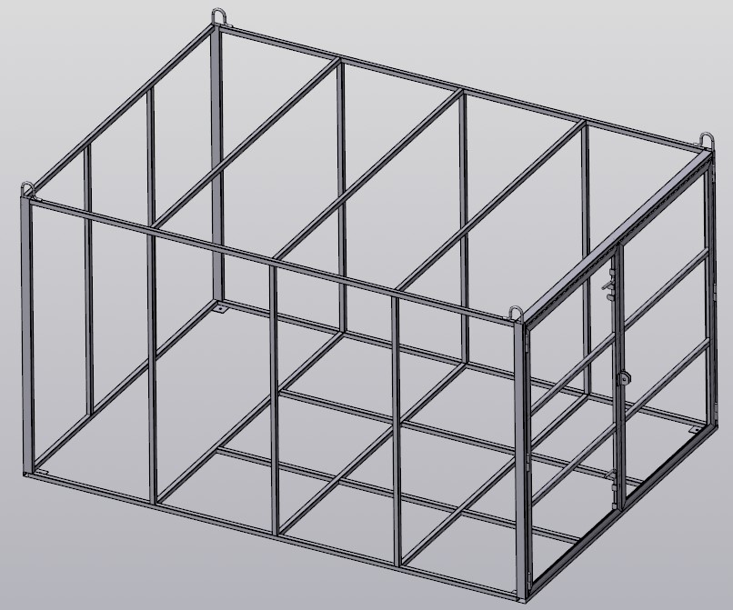 3D модель Каркас оградительный для ГАЗели с бортовой платформой