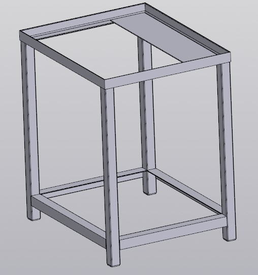 3D модель Подставка-табурет (стальная)