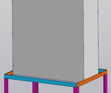 3D модель Подставка стальная с электрошкафом