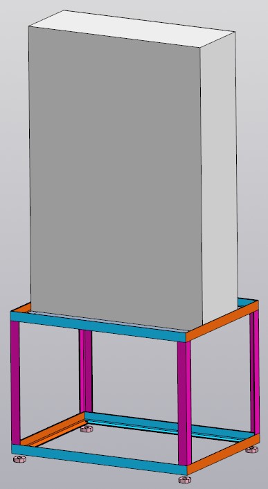 3D модель Подставка стальная с электрошкафом