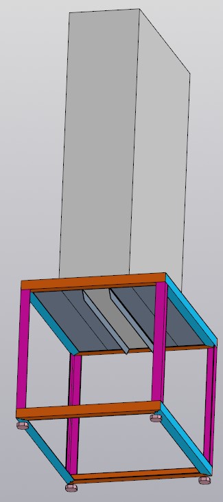 3D модель Подставка стальная с электрошкафом
