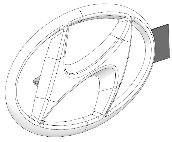 3D модель Логотип HYUNDAI