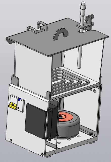 3D модель Ванночка золочения на подставке с блоком управления нагревом