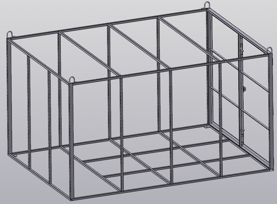 3D модель Каркас оградительный для ГАЗели с бортовой платформой