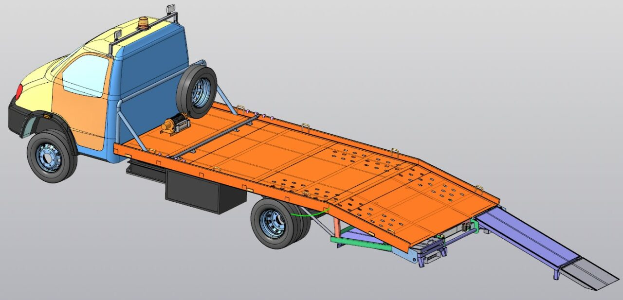 3D модель Эвакуатор на базе Валдай ГАЗ 3310