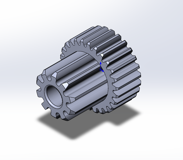3D модель Шестерня на шнек мясорубки и ведомая редуктора kenwood mg51