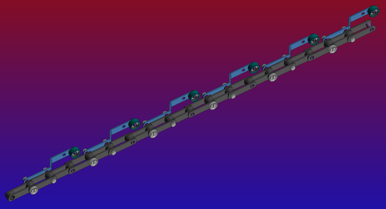 3D модель Цепь тяговая специальная С4МС28-3(d3=32)-76,2-3