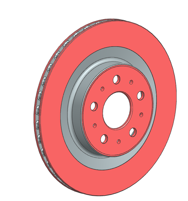 3D модель Диск тормозной Brembo для Tesla model Y