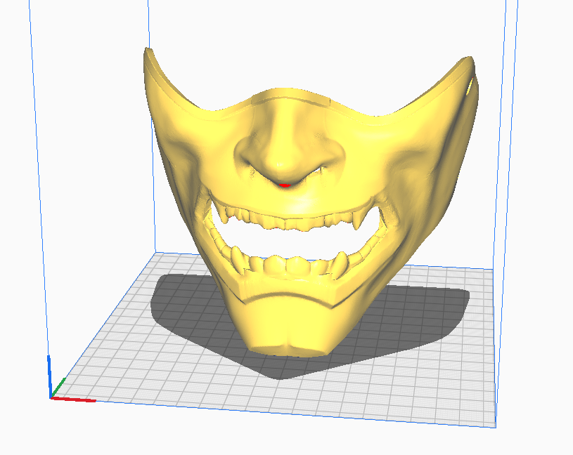 3D модель Самурайская маска для сноубординга