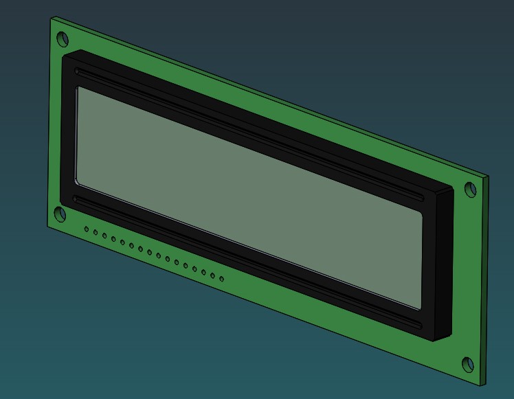 3D модель Дисплей OLED Winstar WEH001602H