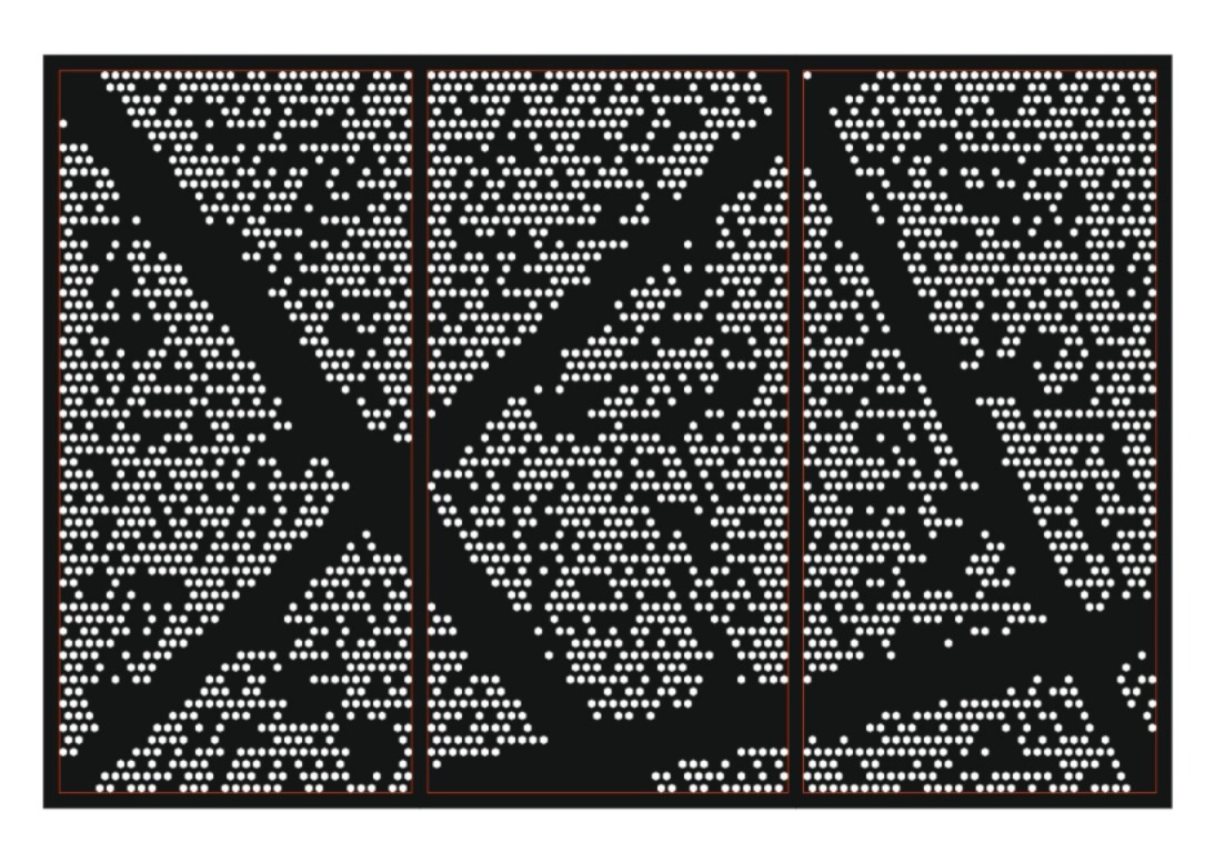 Чертеж Декоративный решетчатый экран MS Jali