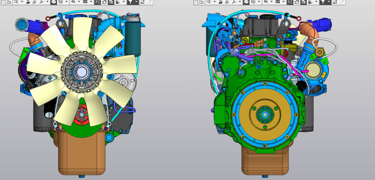 3D модель Дизельный двигатель ЯМЗ 5368-21