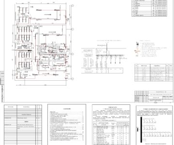 Чертеж Проект осветительной установки молочного блока МТФ