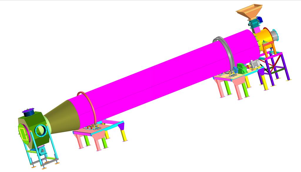 3D модель Сушильный барабан Q=10 т/ч
