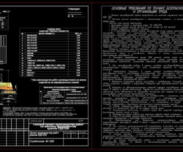 Чертеж ППР на монтаж фундаментов краном РДК-250