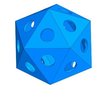 3D модель Икосаедр - геометрическая модель