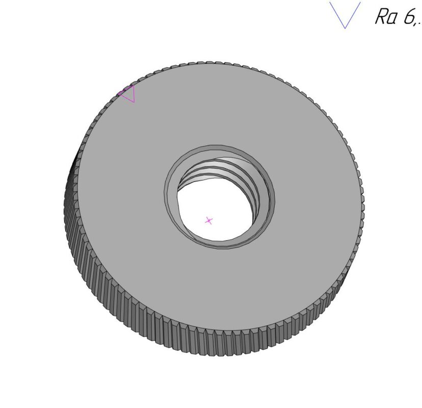 3D модель Калибр для трапецевидной резьбы Tr 27.5