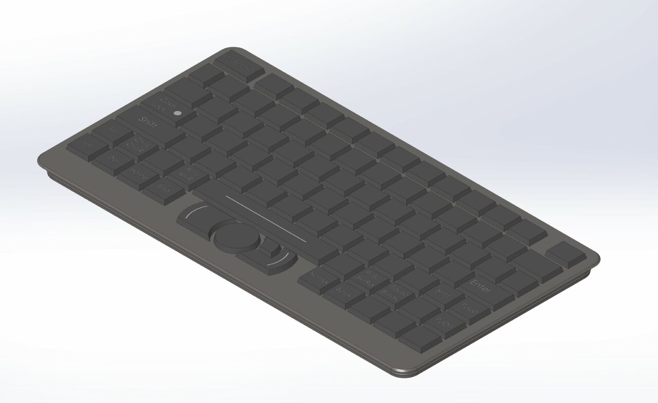 3D модель Промышленная клавиатура с аварийной кнопкой iKey SL-86-911-OEM