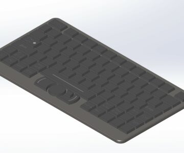 3D модель Промышленная клавиатура с аварийной кнопкой iKey SL-86-911-OEM