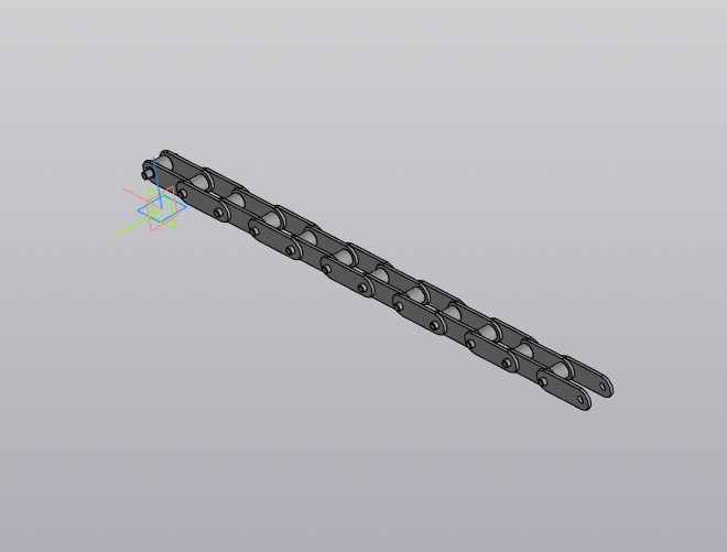 3D модель Тяговая пластинчатая цепь М80-280-1