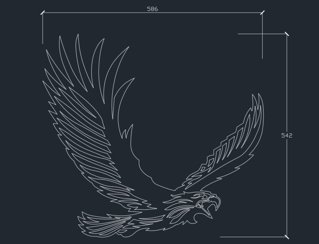 Чертеж Контур для резки "Орел"