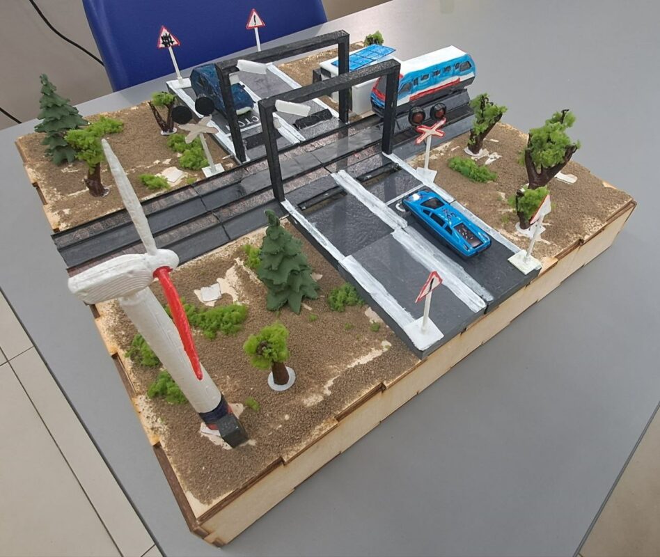 3D модель Макет жд переезда