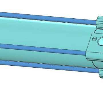 3D модель Пневмоцилиндр SMC PC95SDB63-200-XLN01