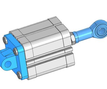 3D модель Пневмоцилиндр SMC PCD55B50-40M-XBG01-XA1