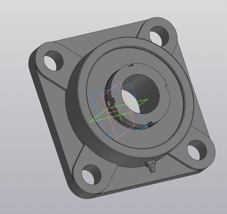 3D модель Подшипниковая опора UKF310-H2310(d45)