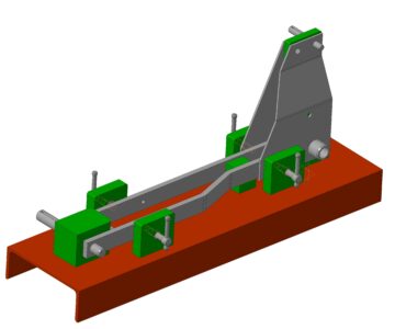 3D модель Сварочное приспособление для Рычаг силовой ДМ-02.430 для дождевальной машины Фрегат