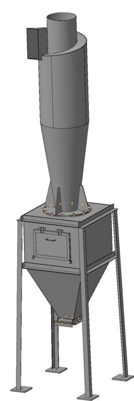 3D модель Циклон (входной патрубок Дн 390)