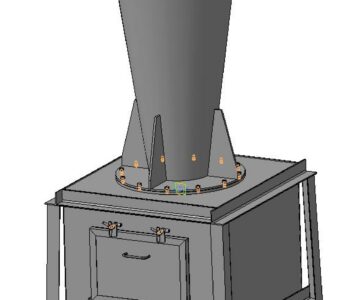 3D модель Циклон (входной патрубок Дн 390)