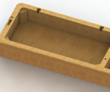 3D модель Деревянный короб (основание) от швейной машинки Подольск