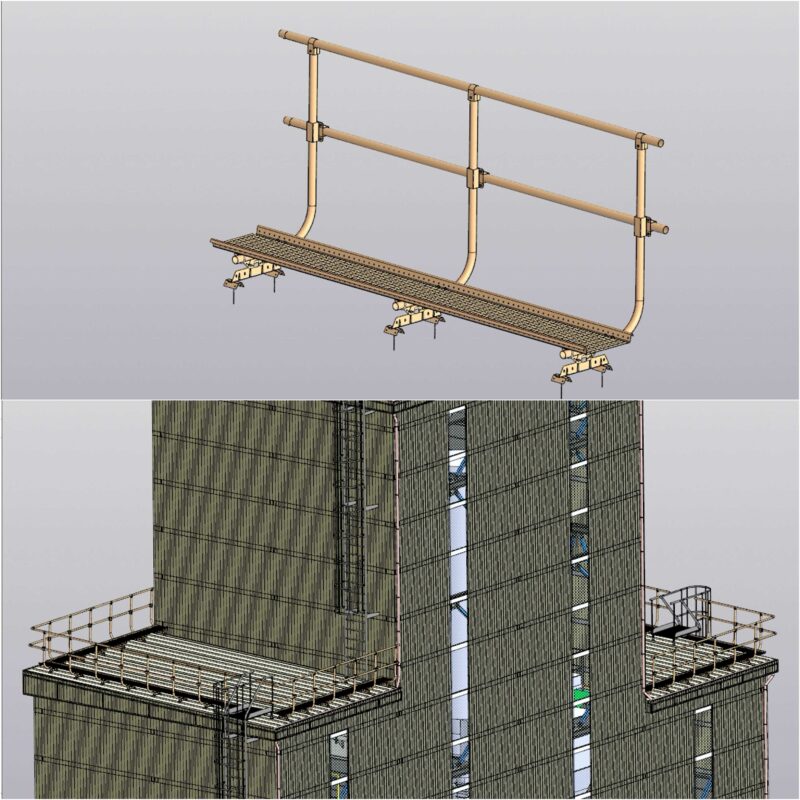 3D модель Мостик кровельный L=3000
