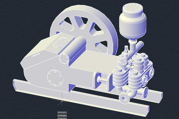 3D модель 3D модель насоса перекачки нефти НБ-125