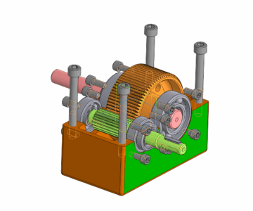 3D модель Редуктор цилиндрический 1:4