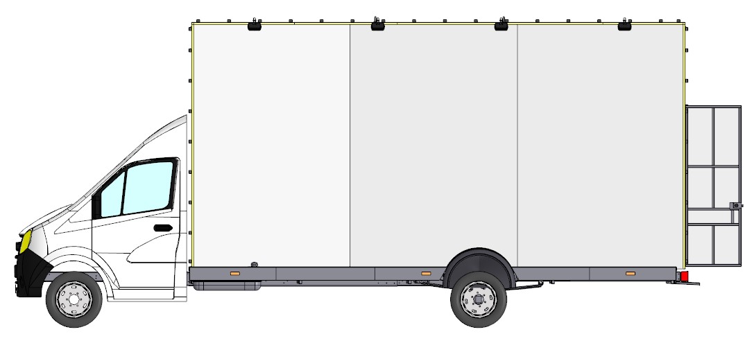 3D модель ГАЗель Next (Некст) - Рекламовозка (Mobile billboard) Мобильные билборды (рекламомобиль)