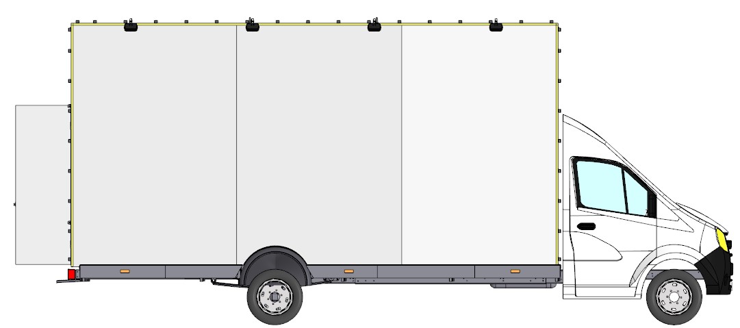 3D модель ГАЗель Next (Некст) - Рекламовозка (Mobile billboard) Мобильные билборды (рекламомобиль)