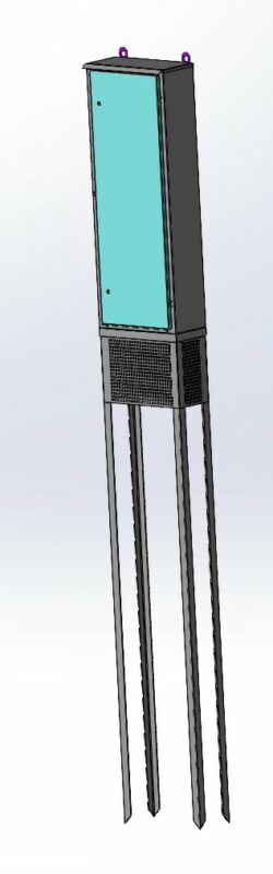 Чертеж Распределительный Щит (1600х600х300) с опорами