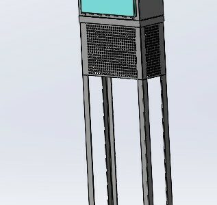 Чертеж Распределительный Щит (1600х600х300) с опорами